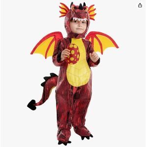 Red Dragon Dinosaur Toddler Costume - Size 3T-4T